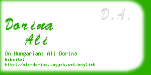 dorina ali business card